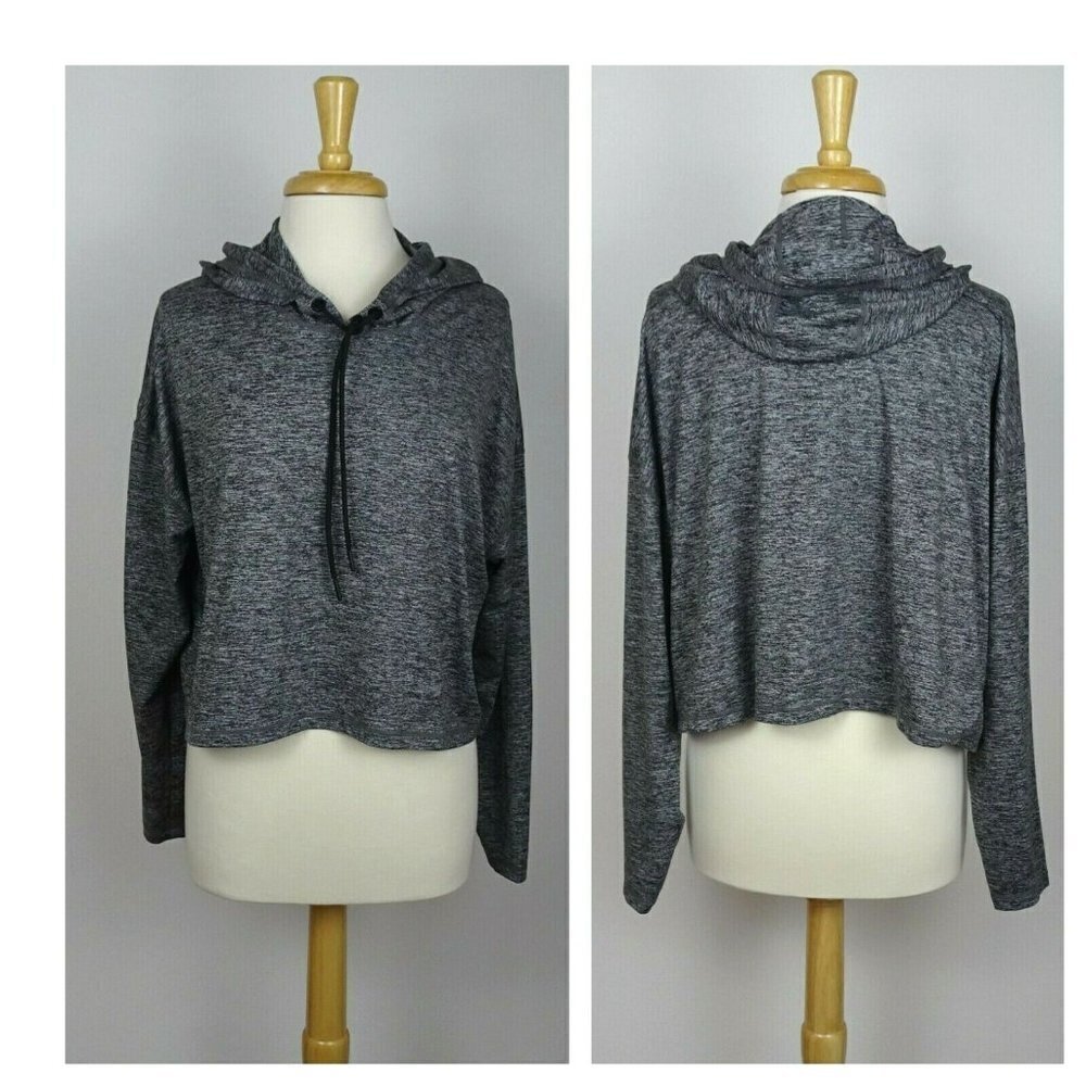 Athleta Women's Hooded Sweatshirt Pullover Active Athleisure Drawstring Gray M